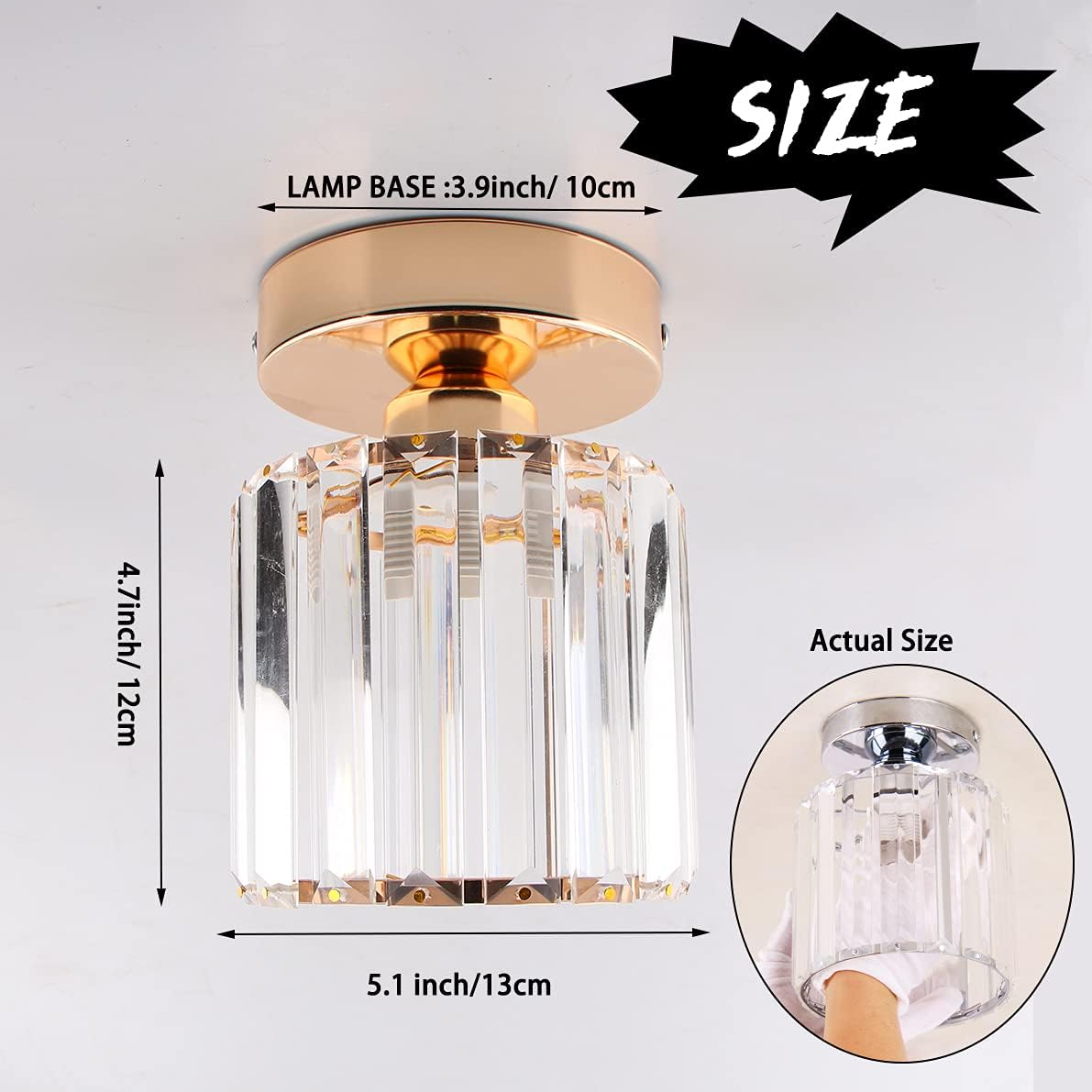 Detalle 2 de FRIXCHUR mini crystal chandelier E27