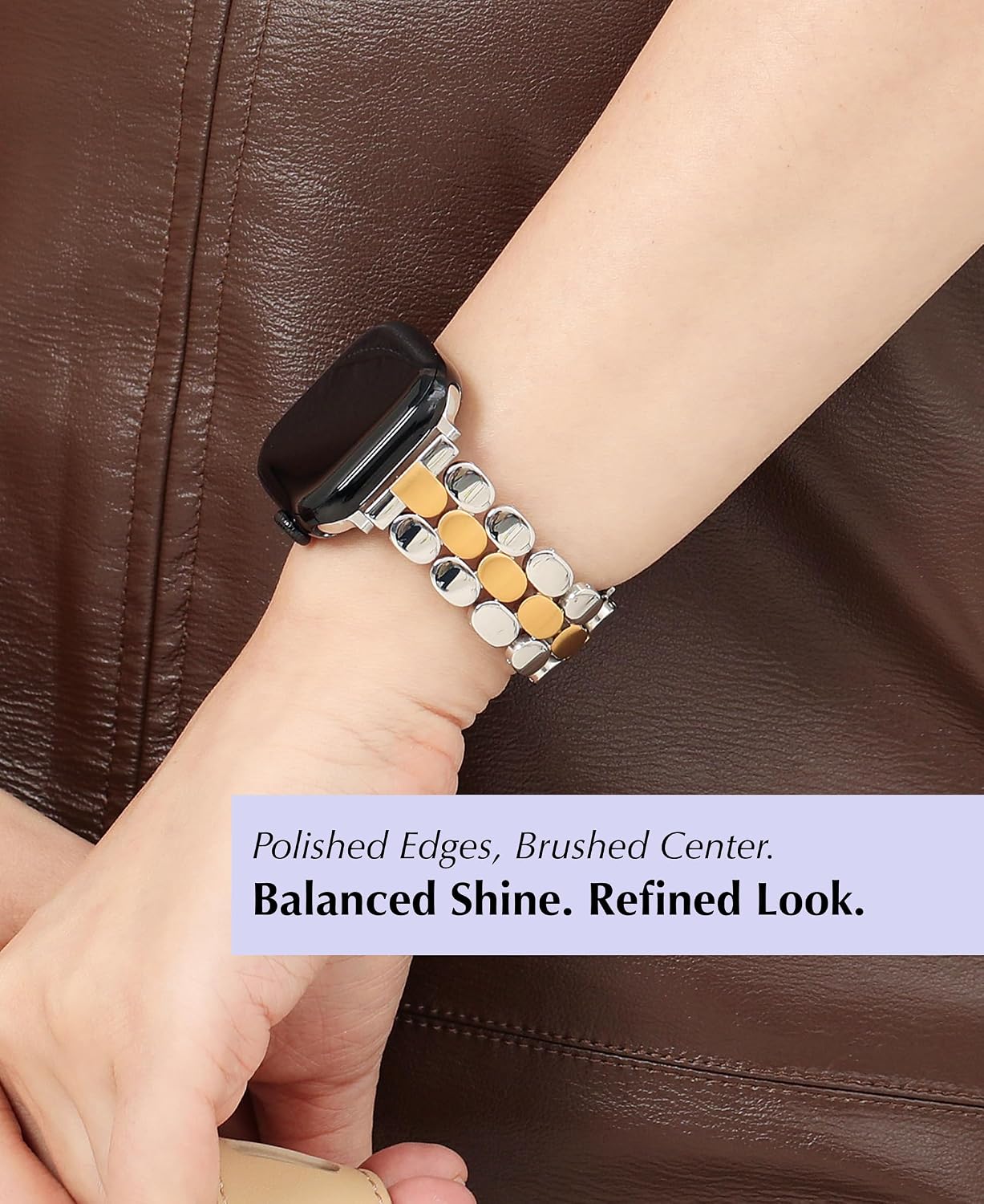 Thumbnail 6 de Designer Band for Apple Watch Silver Gold
