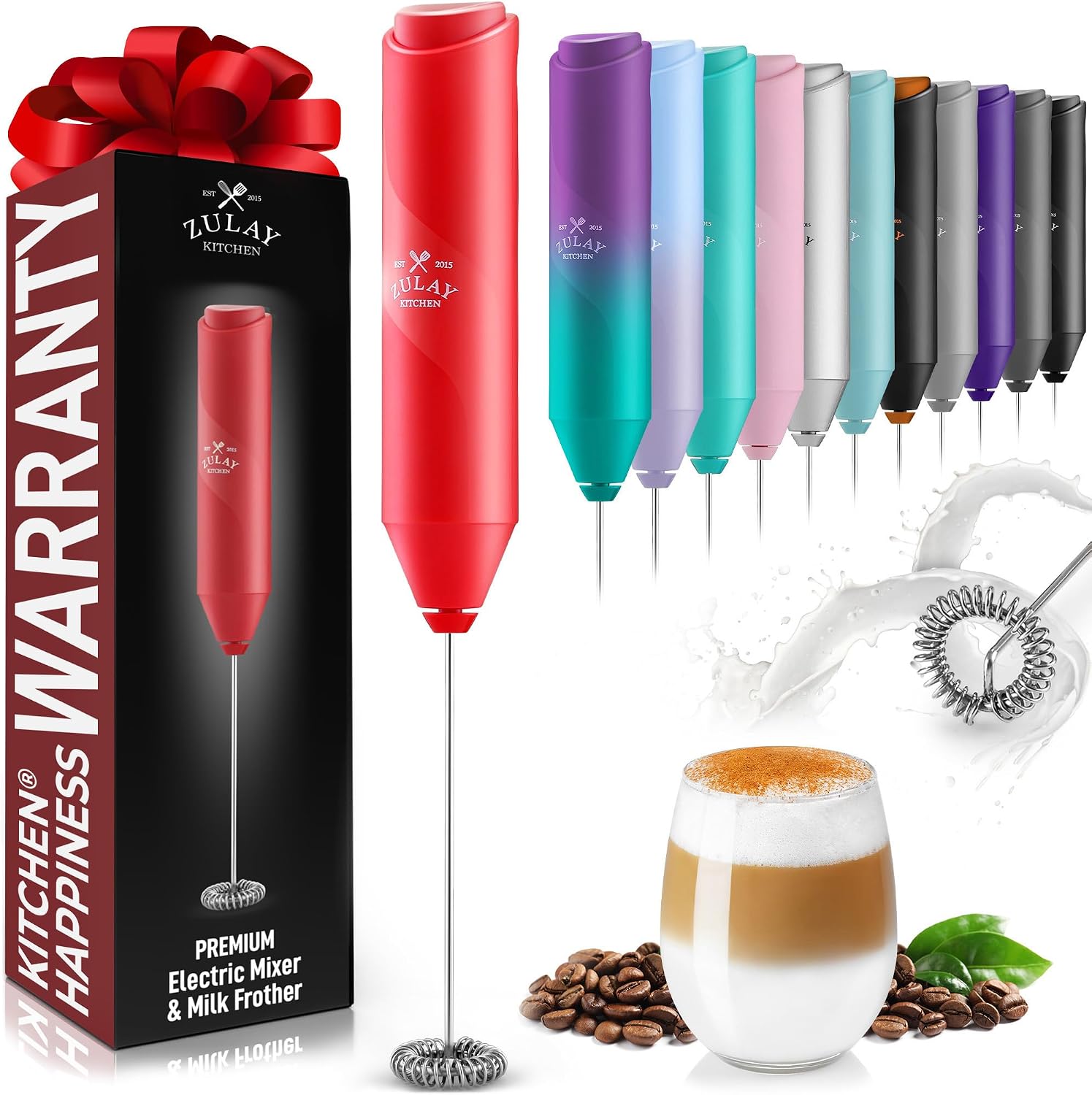 Detalle de Zulay Kitchen handheld milk frother