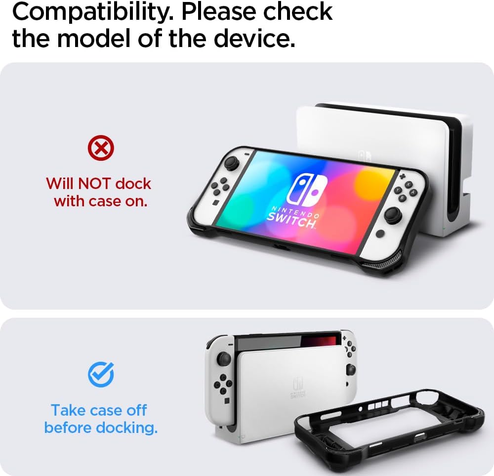 Detalle 2 de Spigen Rugged Armor custodia rigida da viaggio per Nintendo Switch OLED (HEG-001) – Nero