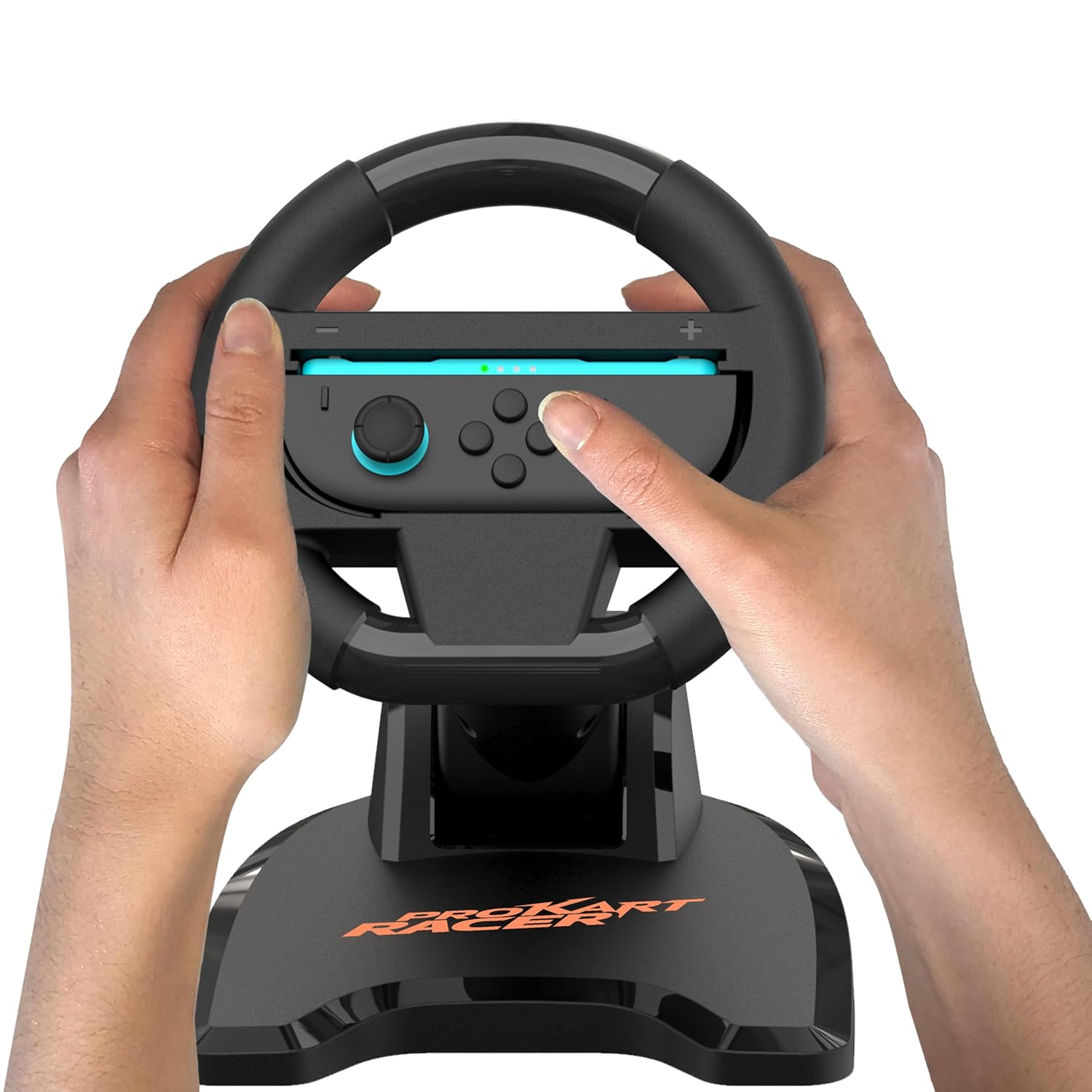 Detalle 1 de Subsonic Lenkrad für Joy-Con von Nintendo Switch und Switch 2 – klappbar mit Ständer & Saugnapfhalterung (schwarz)