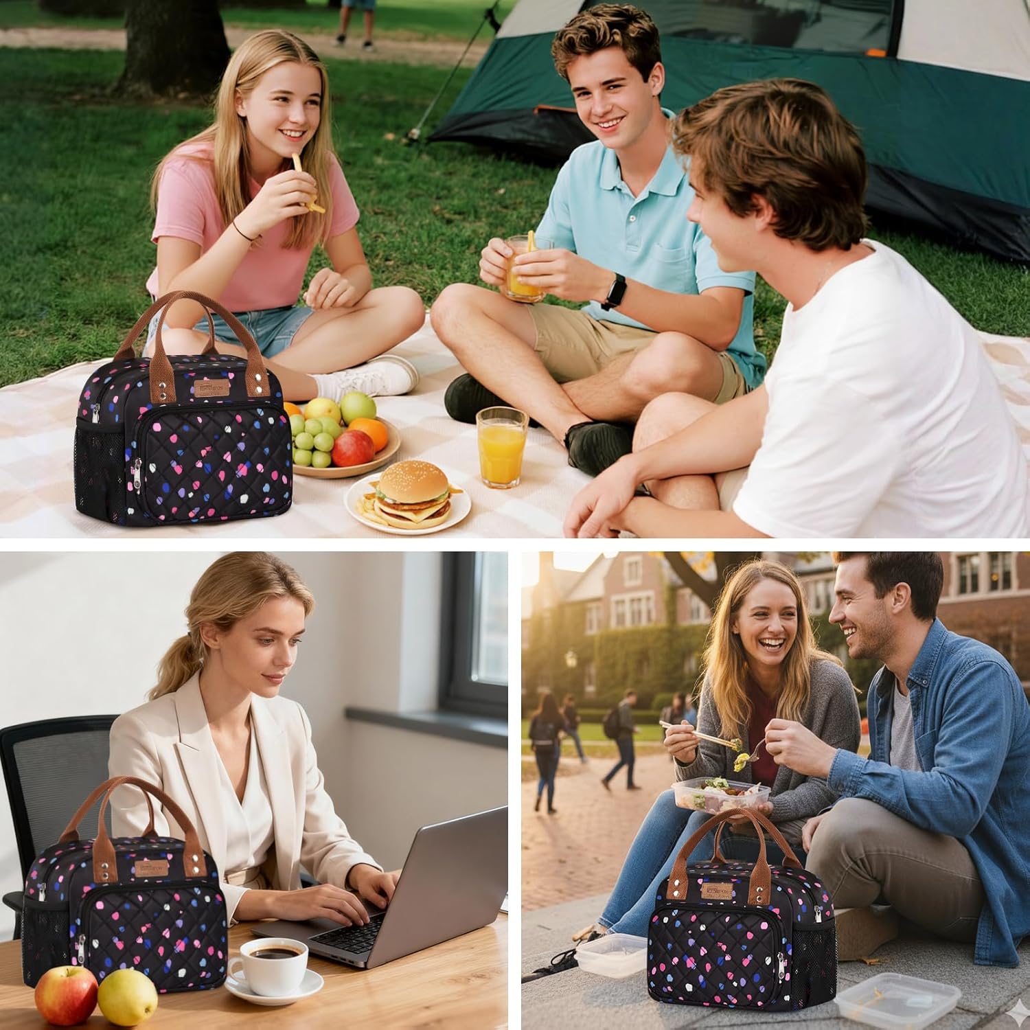Thumbnail 5 de HOMESPON insulated lunch bag 11.4 x 6.5 x 8.3