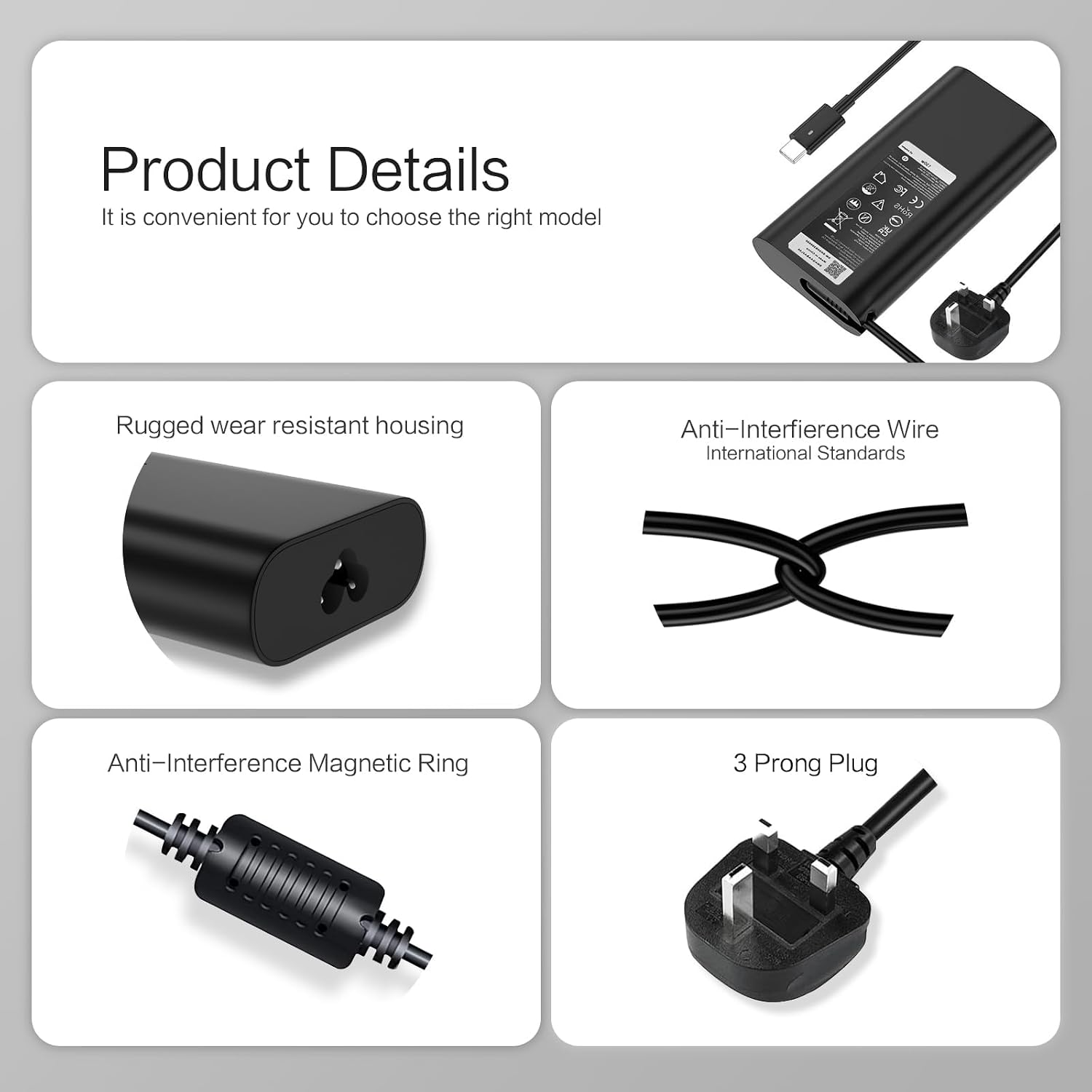 Thumbnail 3 de 130W USB-C charger for Dell laptops