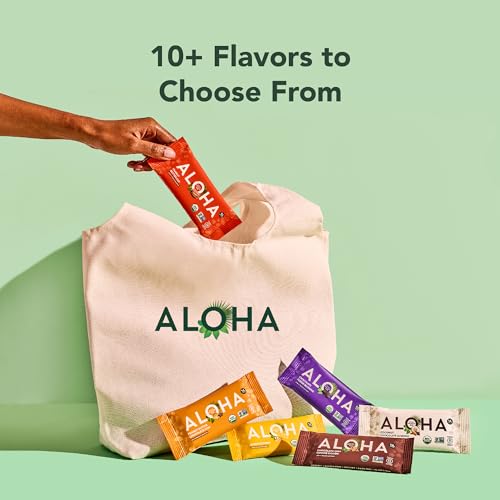 Detalle de ALOHA Organic Plant Based Protein Bar | Peanut Butter Chocolate Chip — 12 Ct