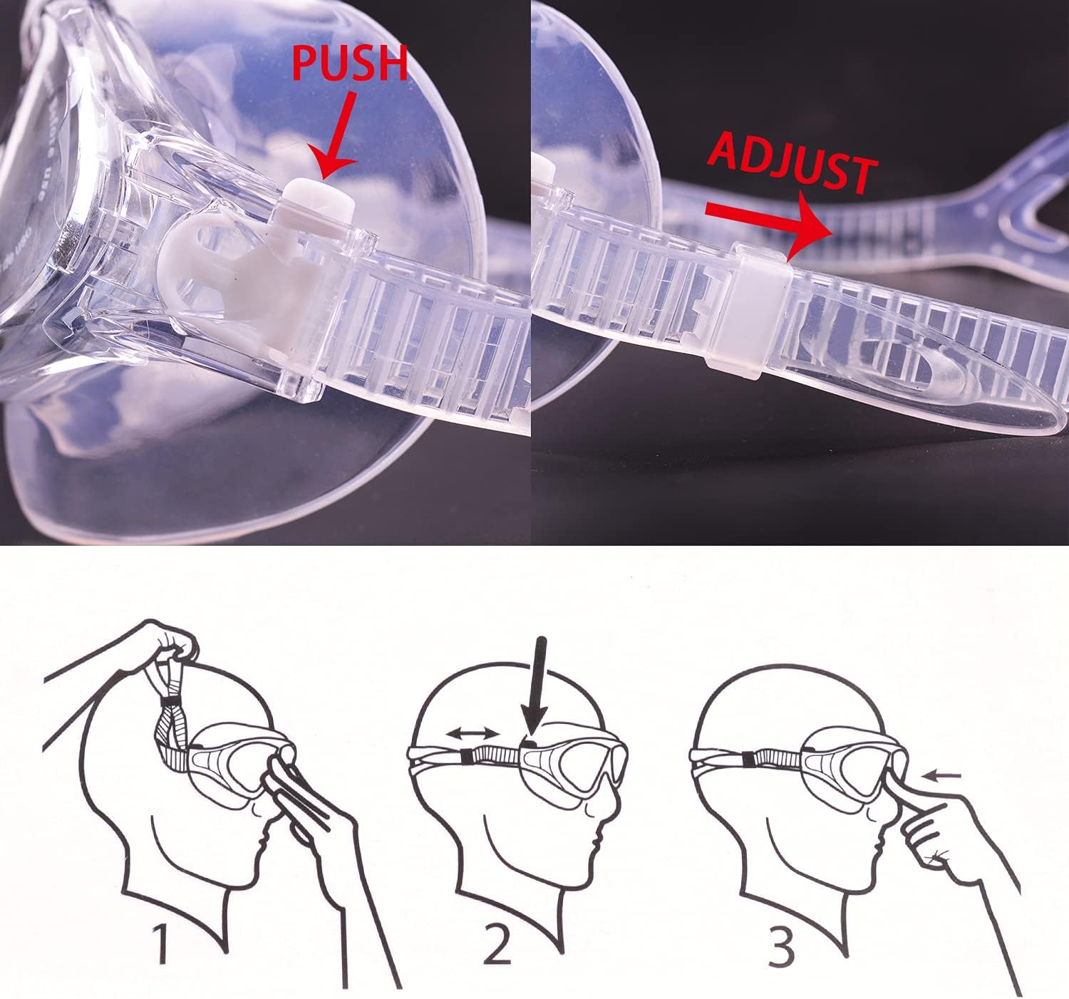 Detalle de Swimming Goggles for Adults and Kids: Anti-Fog, Leak-Resistant, UV Protection