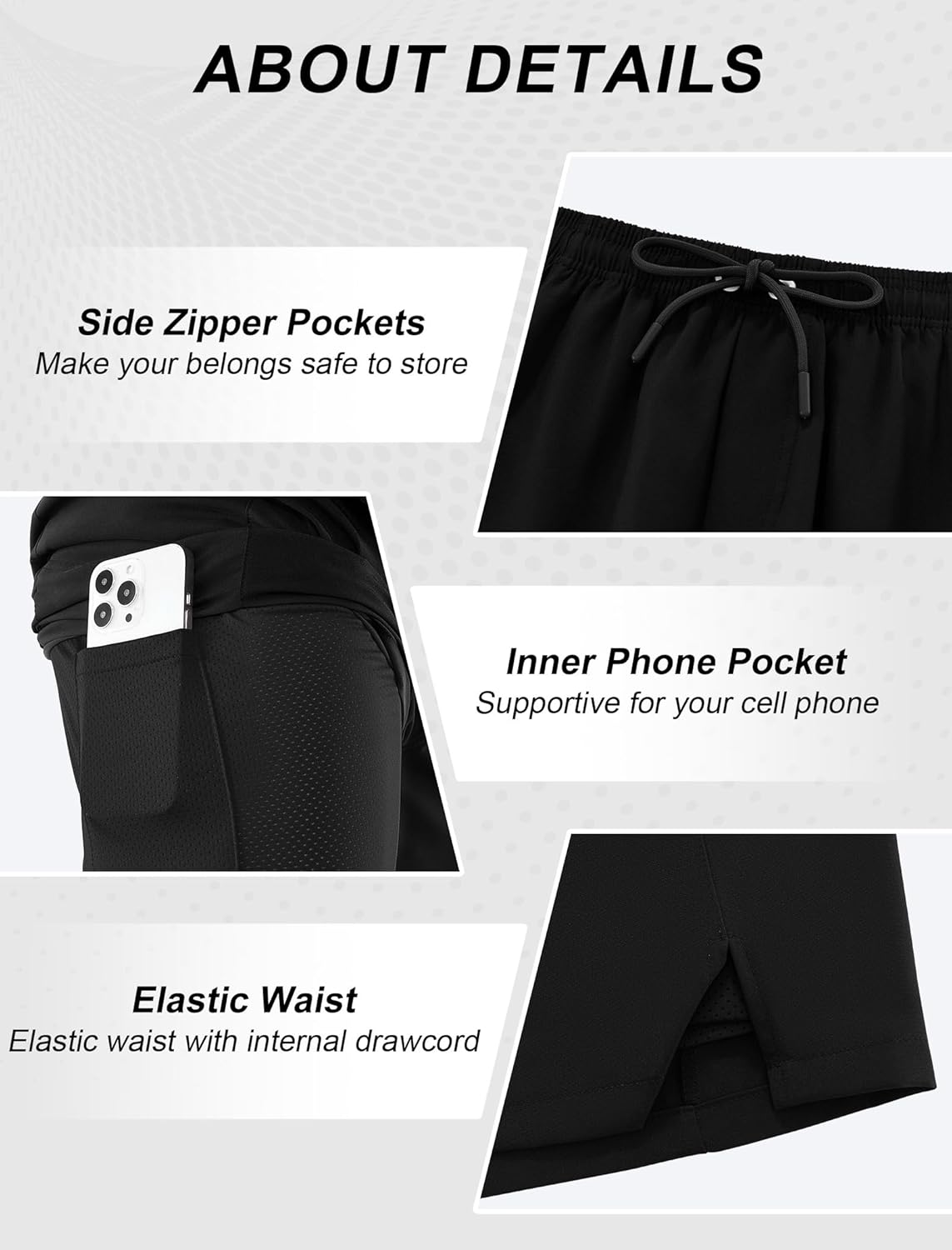 Detalle de veepro 2 in 1 Running Shorts 7 inch
