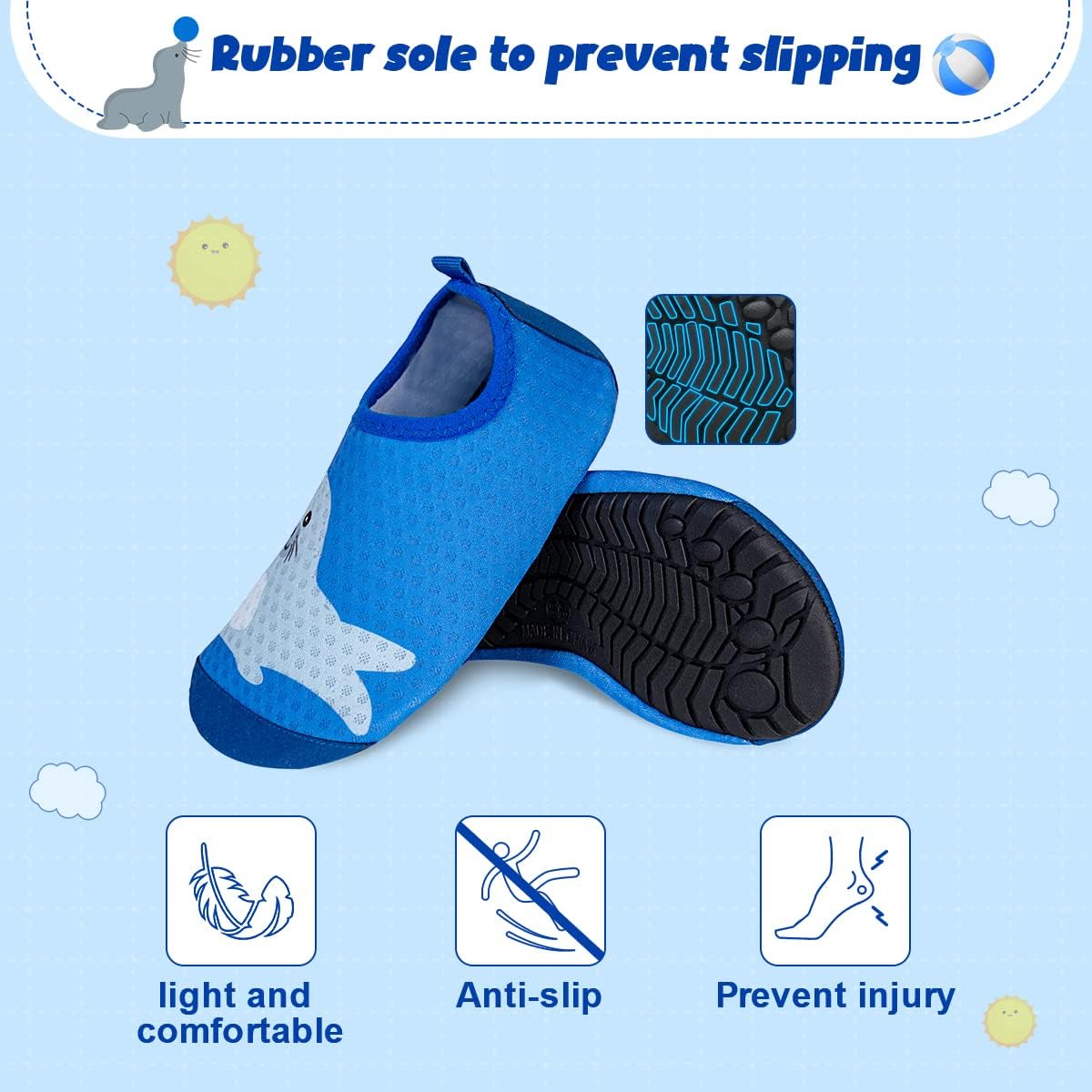 Thumbnail 4 de WateLves Kinder Wasserschuhe Little Seal Blue
