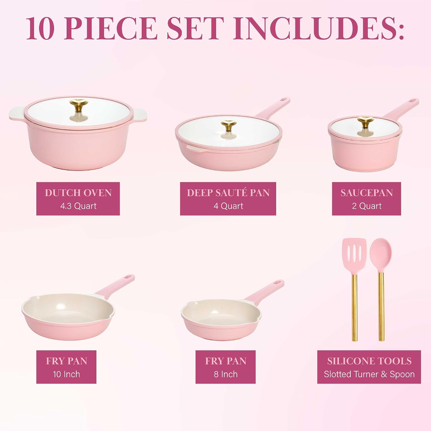 Thumbnail 2 de Paris Hilton Ceramic Cookware Set 10-Piece