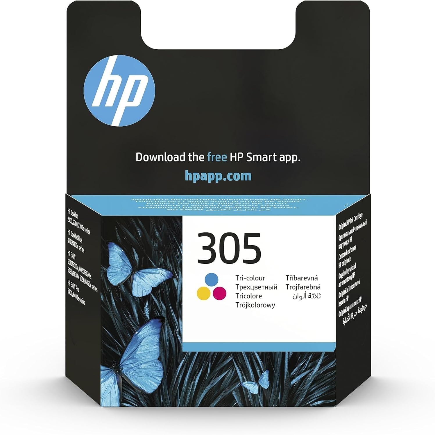 Detalle de HP 305 Tricromia, Cartuccia Inchiostro Originale – compatibile con stampanti HP Deskjet/Envy (colori 100 pagine)