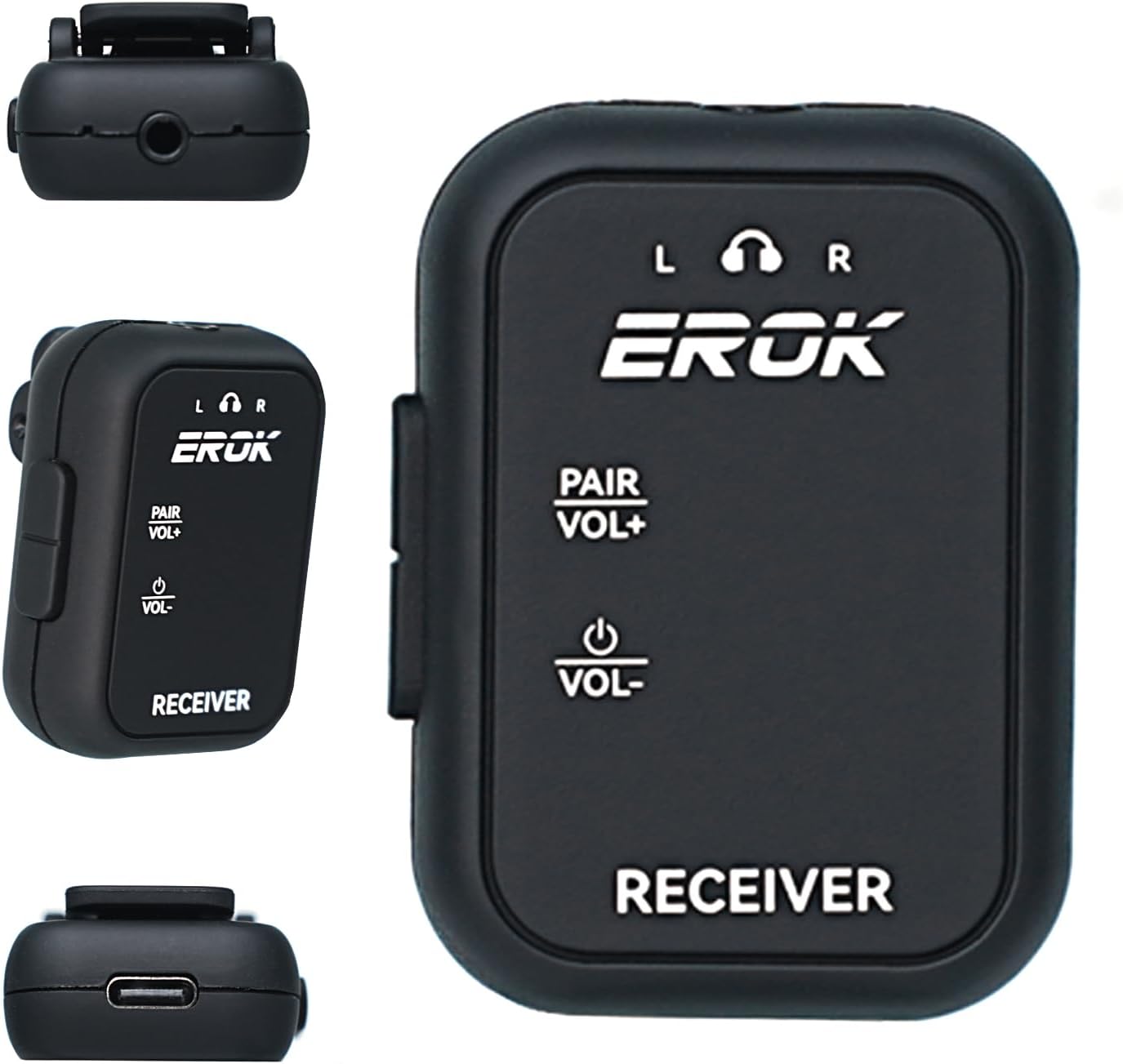 Detalle 2 de EROK WP-12 Wireless In-Ear Monitor Receiver, 2.4GHz, 24-bit/48 kHz