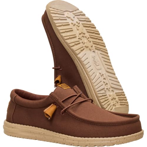 Detalle de HEYDUDE Men Wally Canvas Brown Casual Moccasin 47 EU