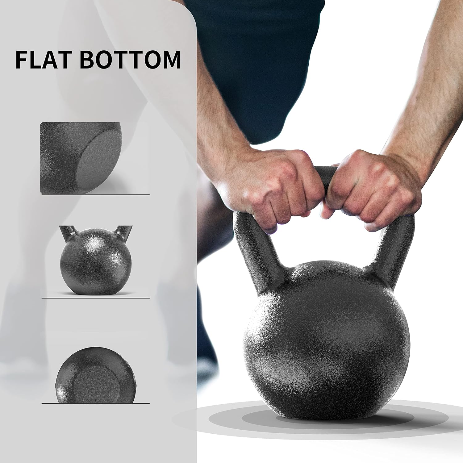 Detalle 2 de PROIRON Cast Iron Kettlebell with Neoprene Coating (4KG–24KG) for Home Gym