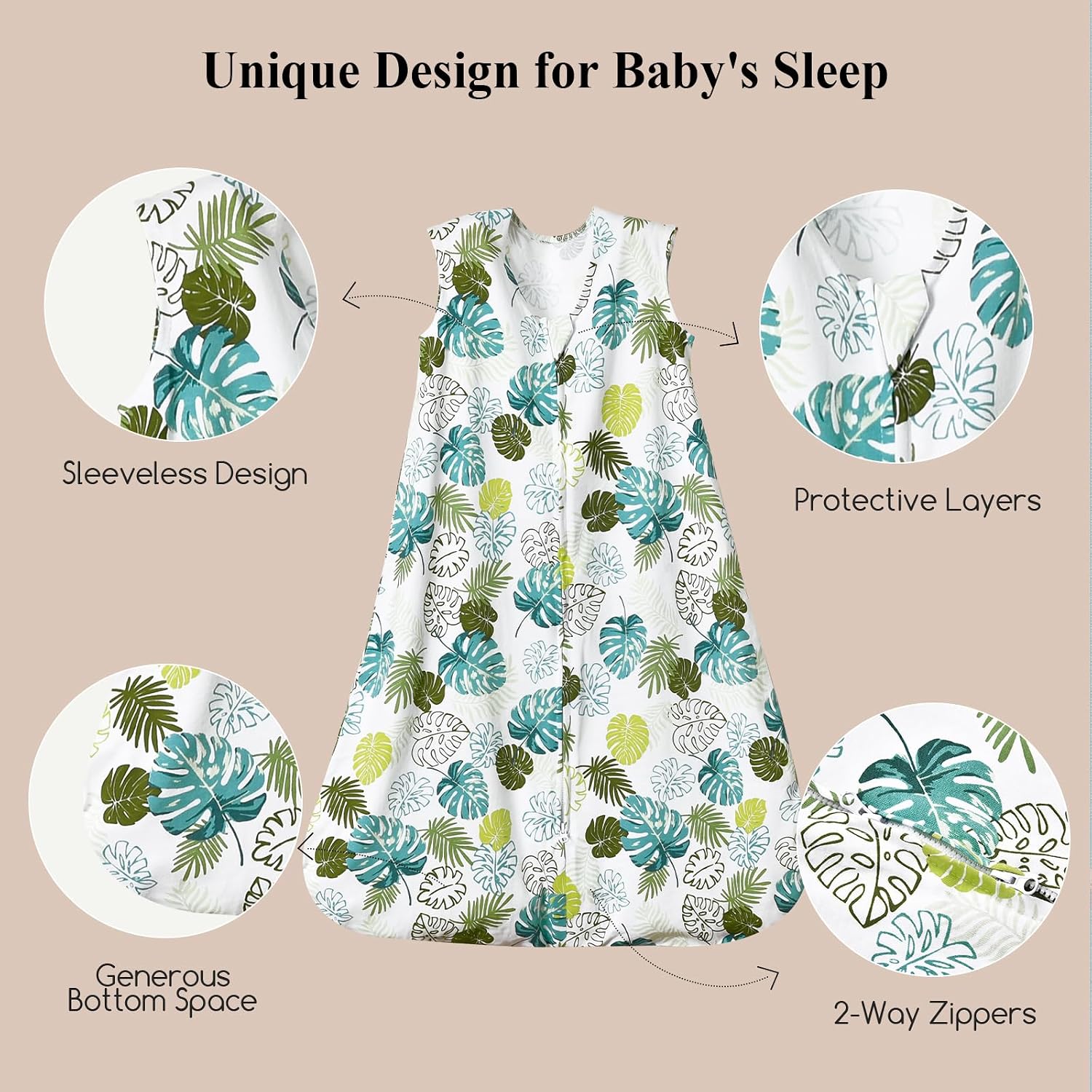 Detalle 1 de David's Kids Baby Sleep Sack 100% Organic Cotton