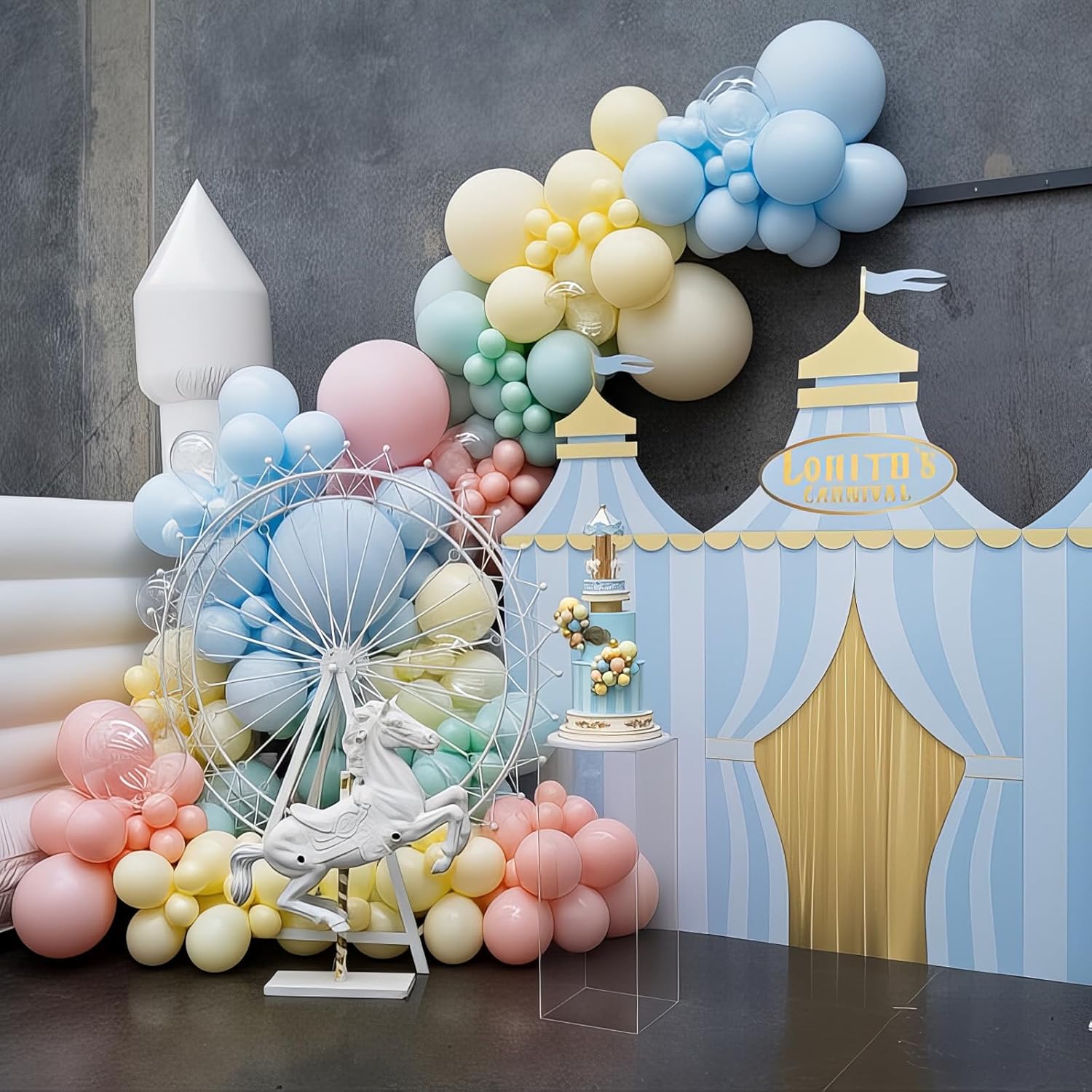 Thumbnail 5 de HILAVO Pastel Balloons Set (12 Inch) with Confetti Balloons for Macaron Rainbow Party Decor