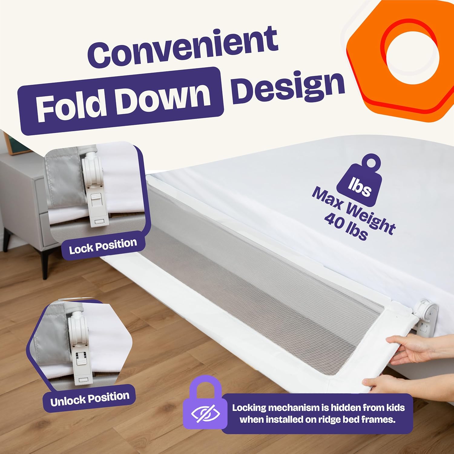 Thumbnail 5 de ComfyBumpy Bed Rail 55.5"