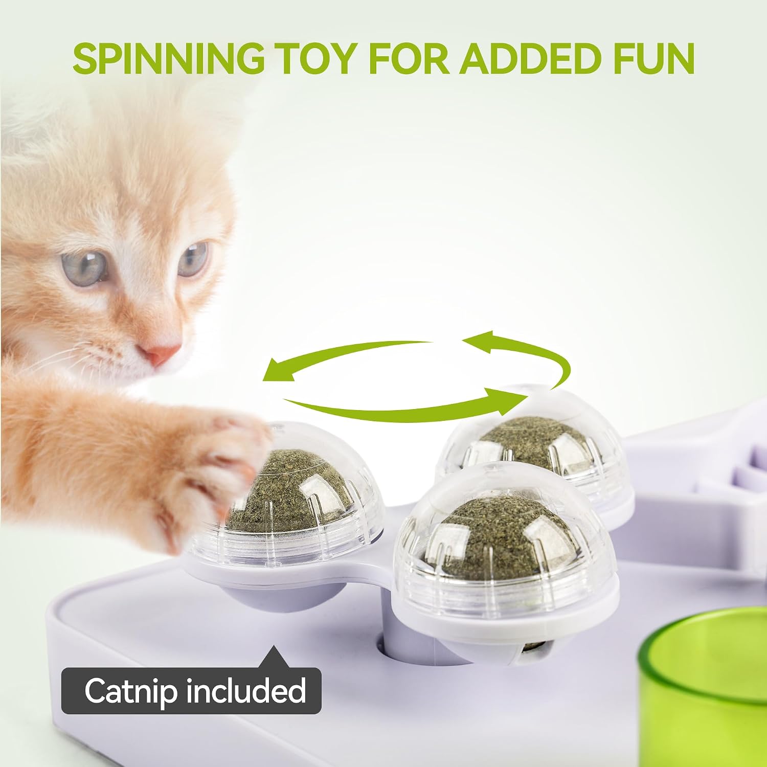 Detalle de All For Paws Interactive Cat Puzzle Feeder – mental stimulation maze treat dispenser with modules and catnip balls