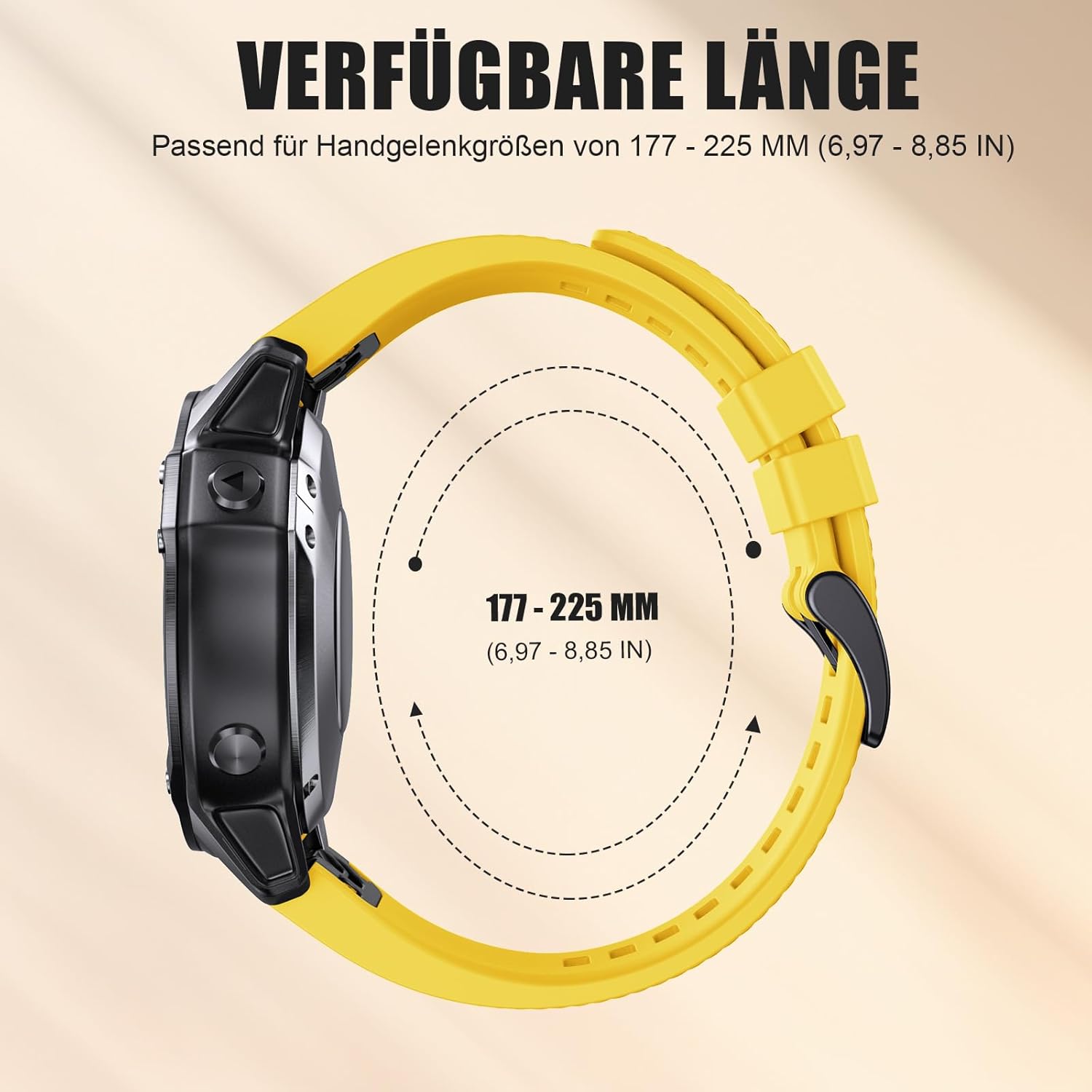 Thumbnail 3 de Quickfit 22 mm Armband aus Silikon für Garmin (kompatibel u. a. Fenix, Epix 2, Forerunner, Instinct & mehr)
