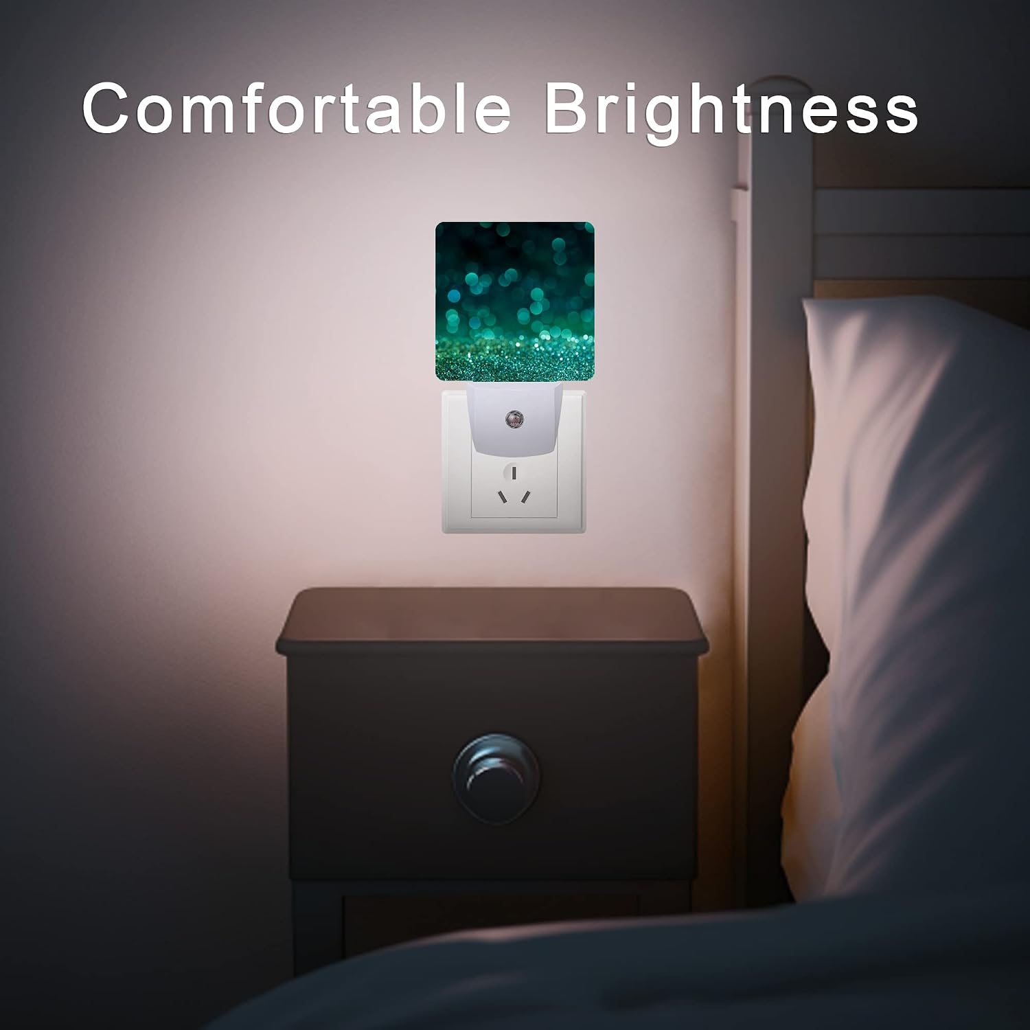 Thumbnail 6 de Oeaskly SBD04 Green Glitter Plug-In LED Night Light with Dusk-to-Dawn Sensor