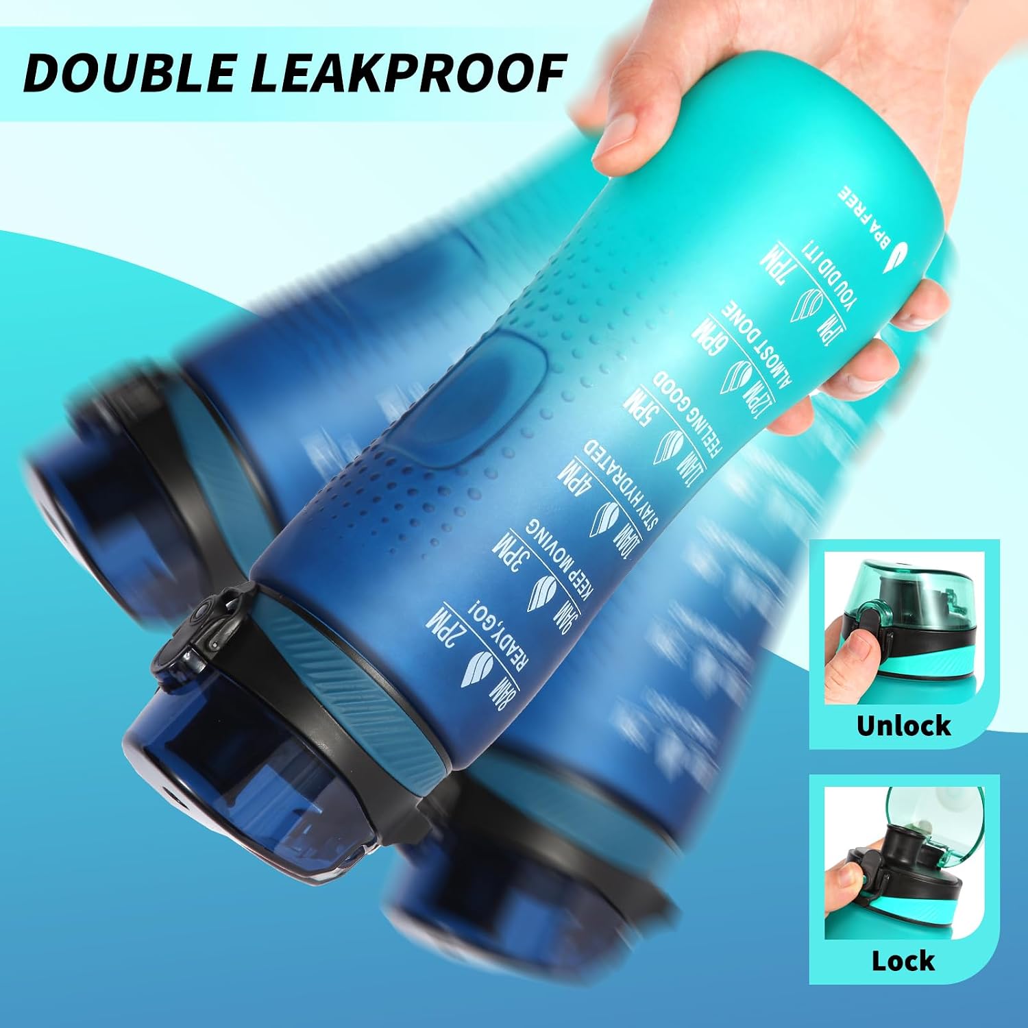 Thumbnail 2 de Binudum Trinkflasche Motivations Wasserflasche 750 ml
