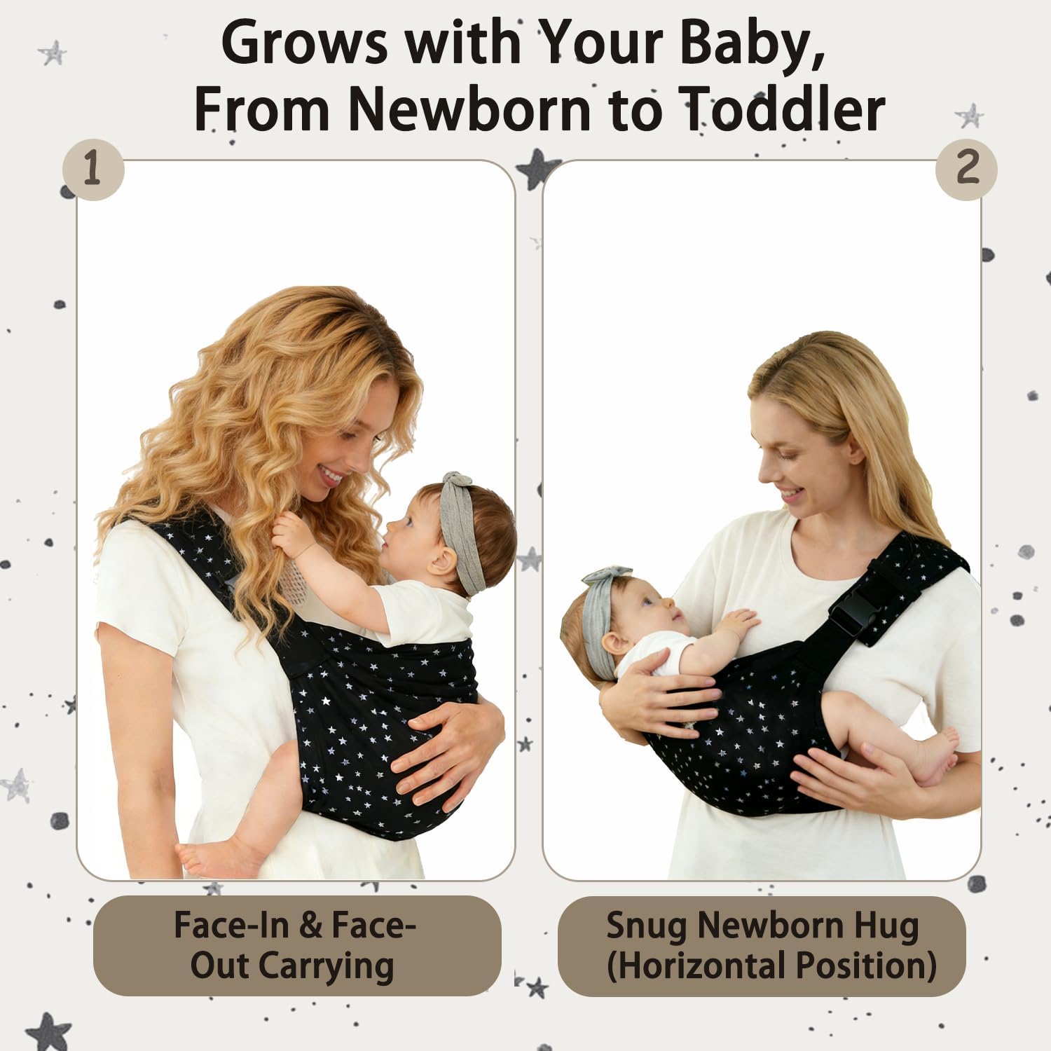 Detalle de Baby Sling Carrier | Adjustable Front & Back for 6 Months to 3 Years