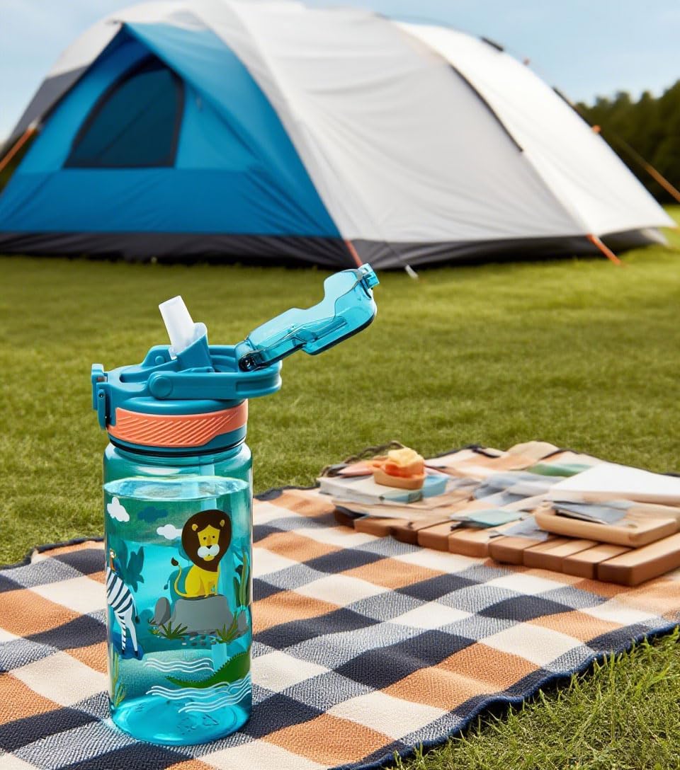 Thumbnail 6 de ANGVOOL Kids 600ml water bottle with straw