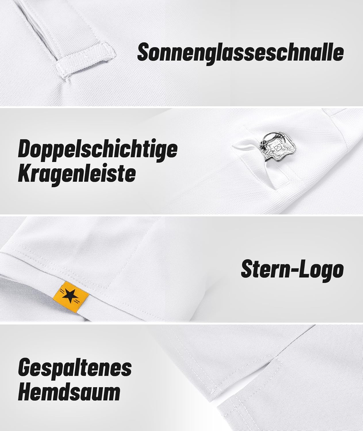Thumbnail 4 de ZITY 3er Pack Polohemden für Herren – Kurzarm, schnelltrocknend, atmungsaktiv, Regular Fit