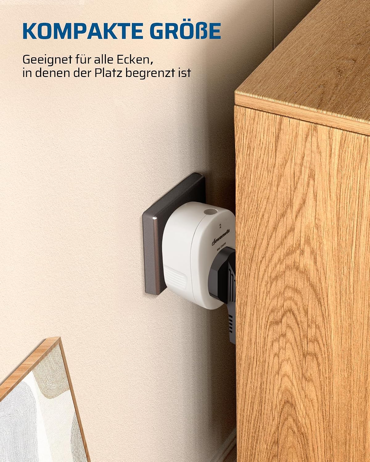 Detalle de DEWENWILS STOP-MV-55496 draadloze stopcontacten, set van 4, 30 m