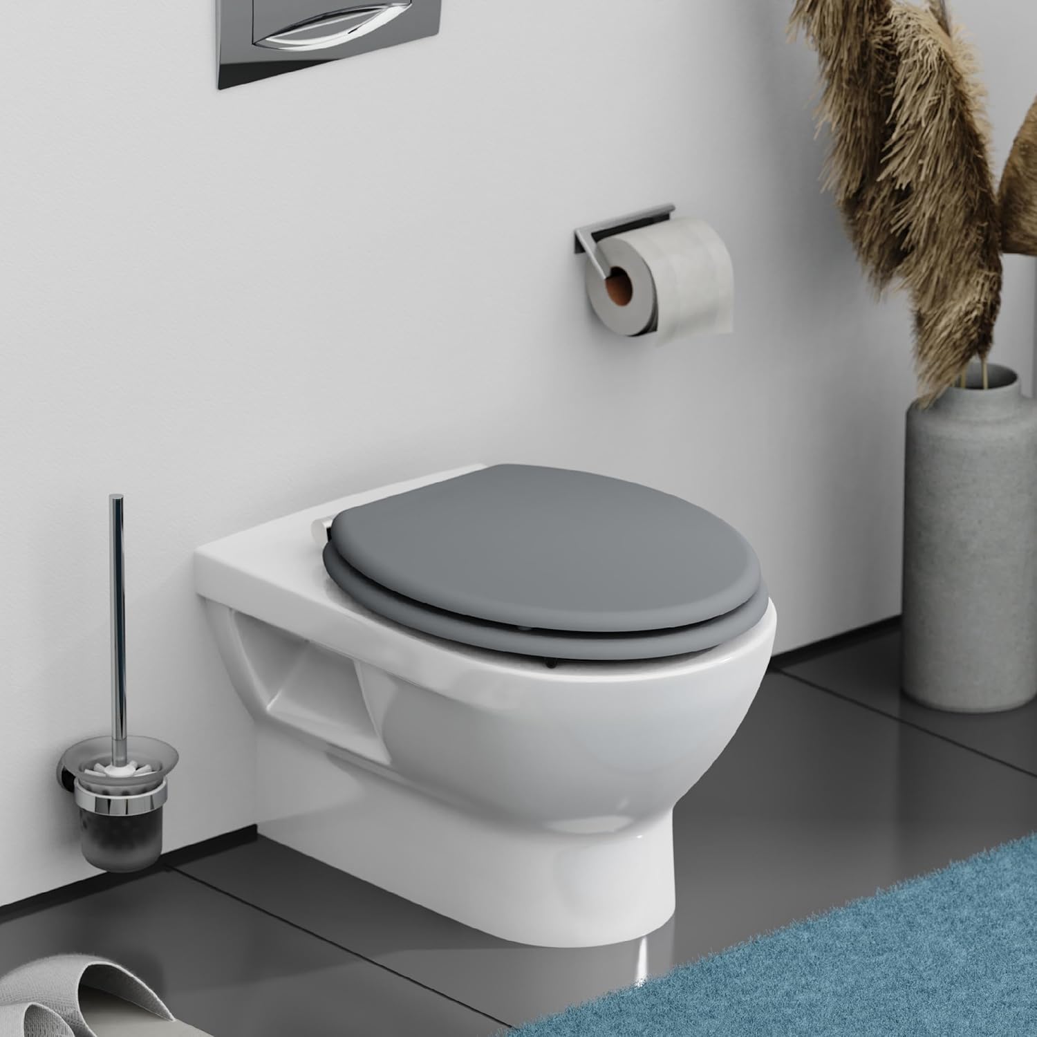 Detalle de Schütte 80102-A Spirit: Sedile WC in legno con meccanismo di abbassamento automatico