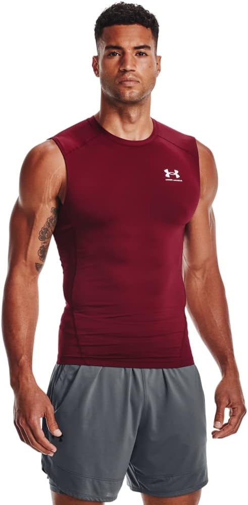 Thumbnail 6 de Under Armour Baselayer HG Comp Tanktop in Weiß für Herren (HeatGear, Kompression)