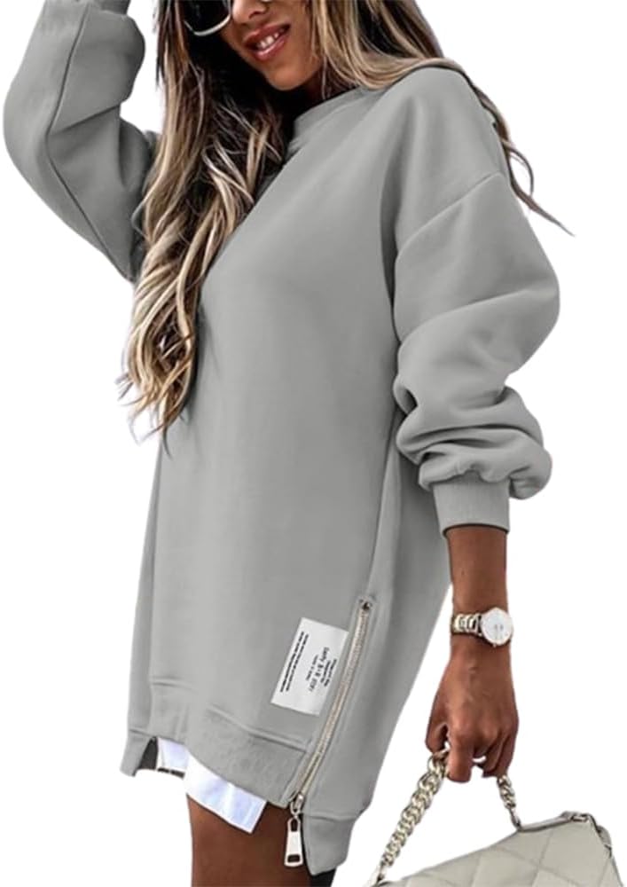 Thumbnail 6 de CHICME Oversized Zip Hem Sweatshirt 97% Polyester