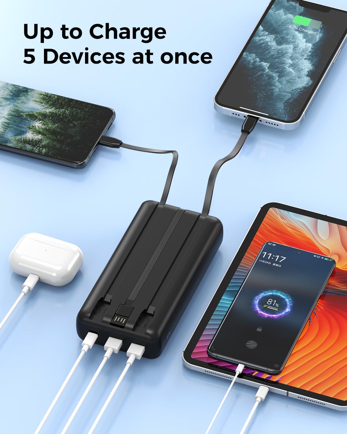 Detalle de DRMARE Batería externa 50000 mAh