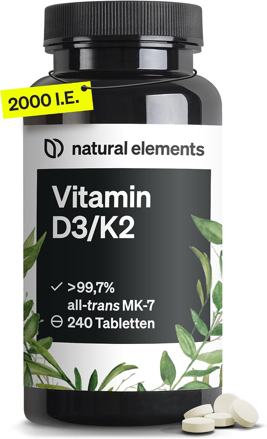 Detalle de Natural Elements Vitamin D3 + K2 Tabletten 240 mg?
