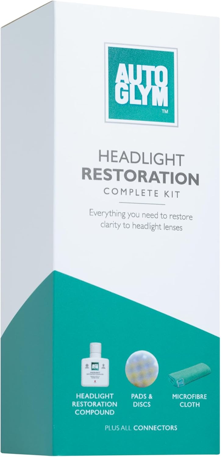 Thumbnail 1 de Autoglym Headlight Restoration Complete Kit – Restore Cloudy Headlights Easily with Your Drill