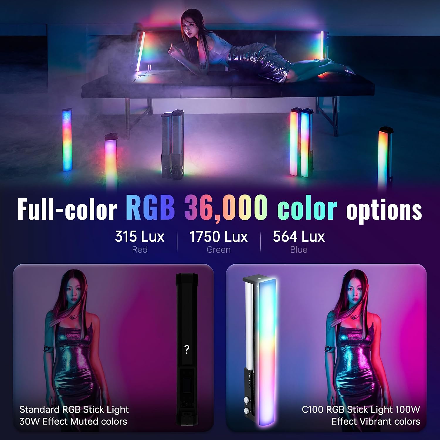 Thumbnail 1 de ZHIYUN CINEPEER C100 100W RGB Stick Light LED – What to know before you buy