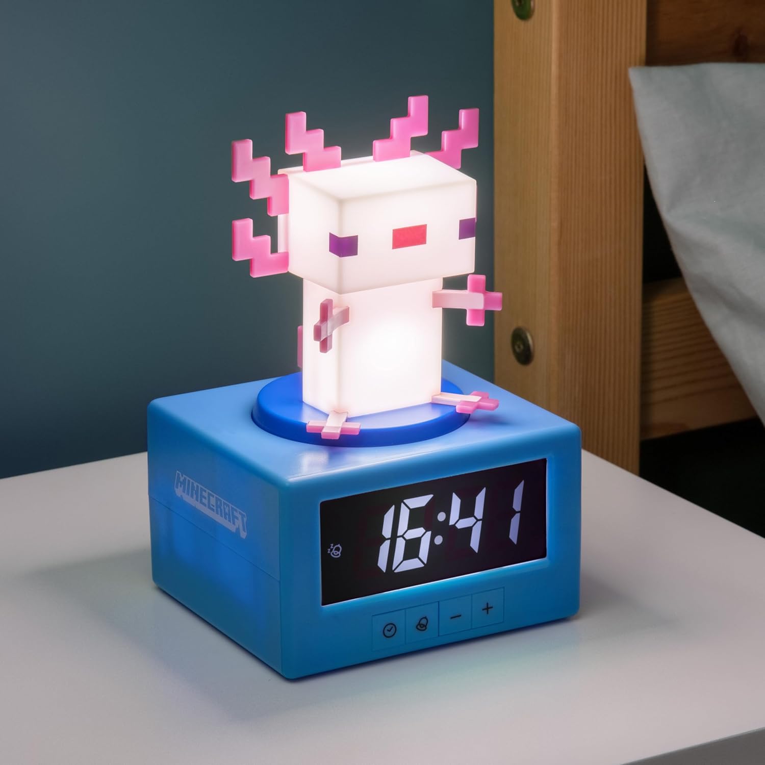 Thumbnail 4 de Paladone Minecraft Axolotl Sveglia Digitale con Luce Notturna – Licenza Ufficiale Minecraft