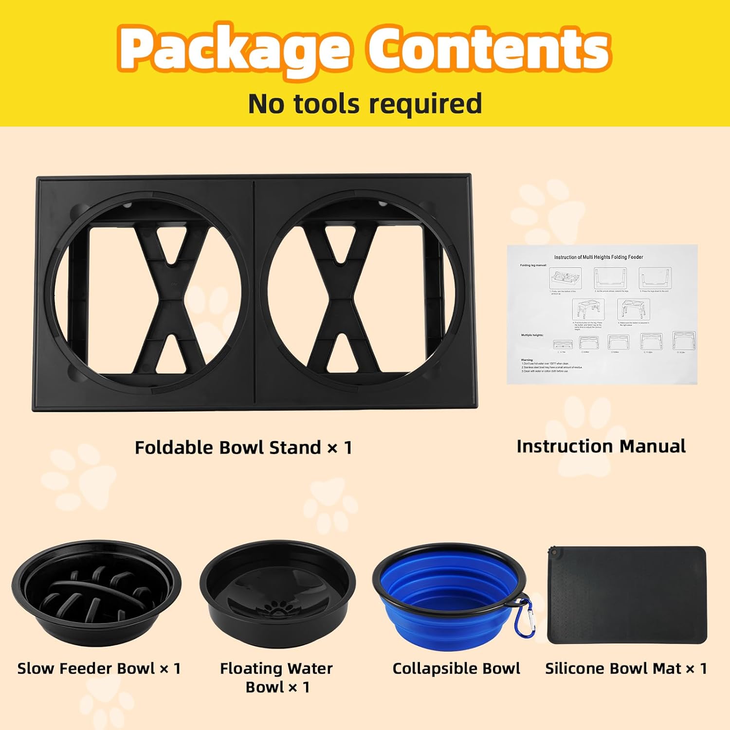 Thumbnail 6 de Ciotole per cani Rialzate Regolabili – Set completo: ciotola acqua, tappetino, base antiscivolo e viaggio