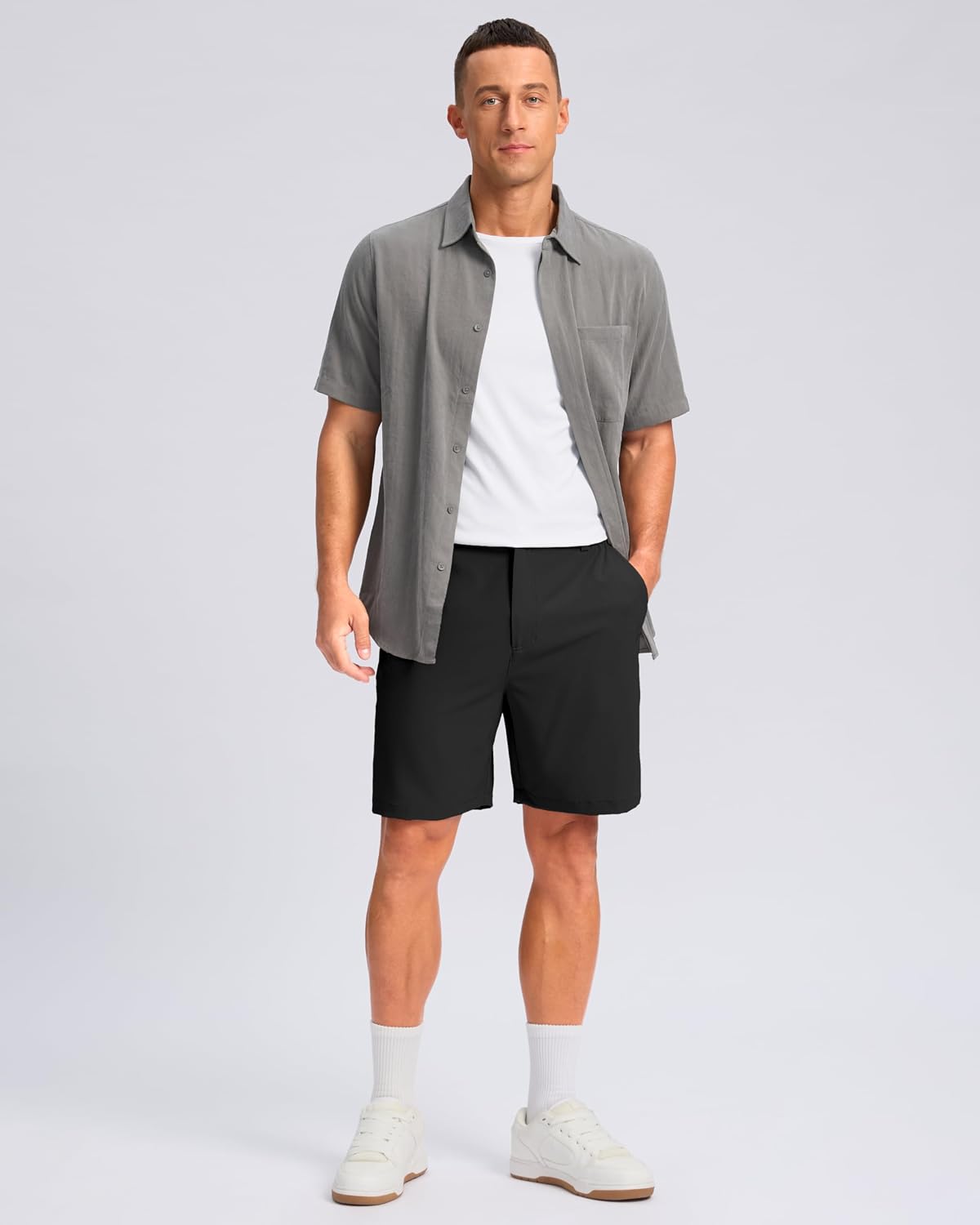 Detalle de Pudolla Men’s Lightweight Golf Shorts (7"/9"/5") with 3 Pockets
