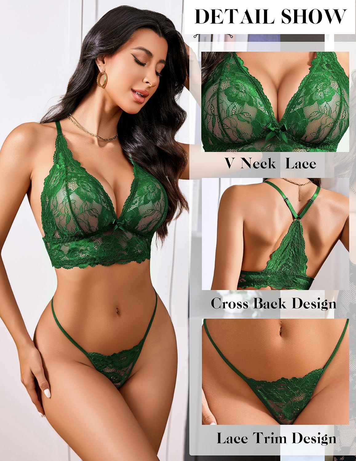 Thumbnail 1 de Ensemble lingerie dentelle Avidlove 2 pièces