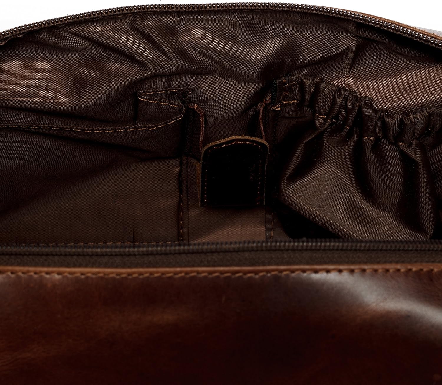 Detalle de SID & VAIN Bristol XL Wash Bag – Genuine Leather Travel Toiletry Case