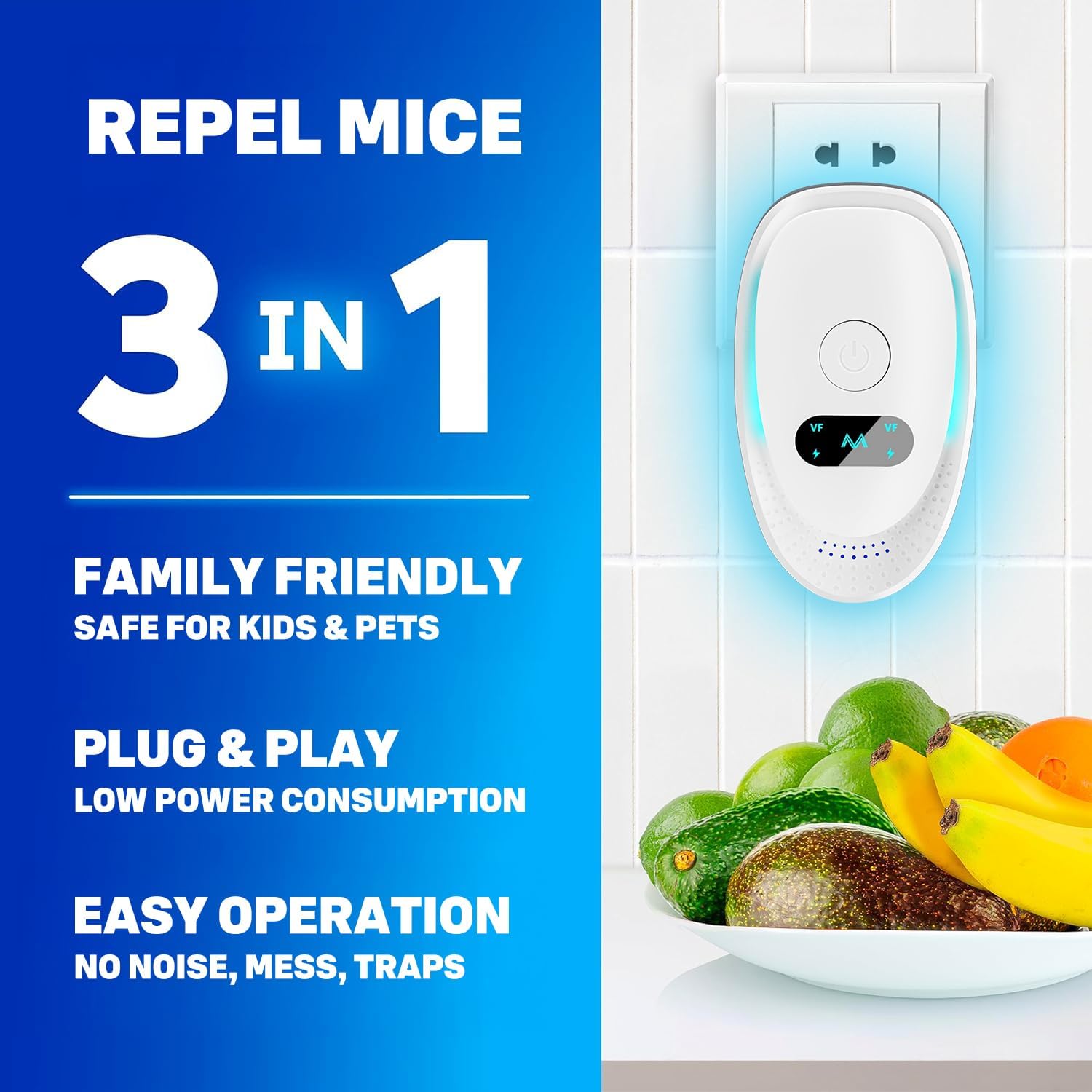 Thumbnail 4 de Padonco Ultrasonic Pest Repeller Plug In – 4 Pack for Home, Garage & Attic