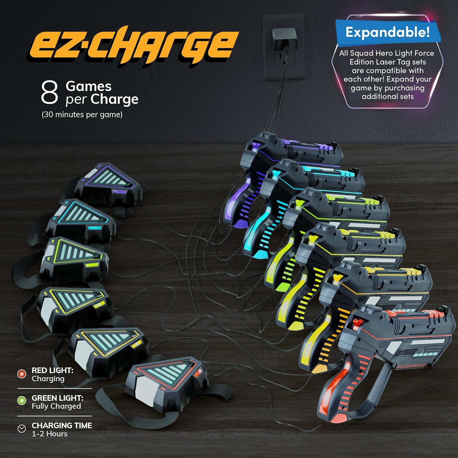 Detalle 1 de Squad Hero 6-Pack Rechargeable Laser Tag