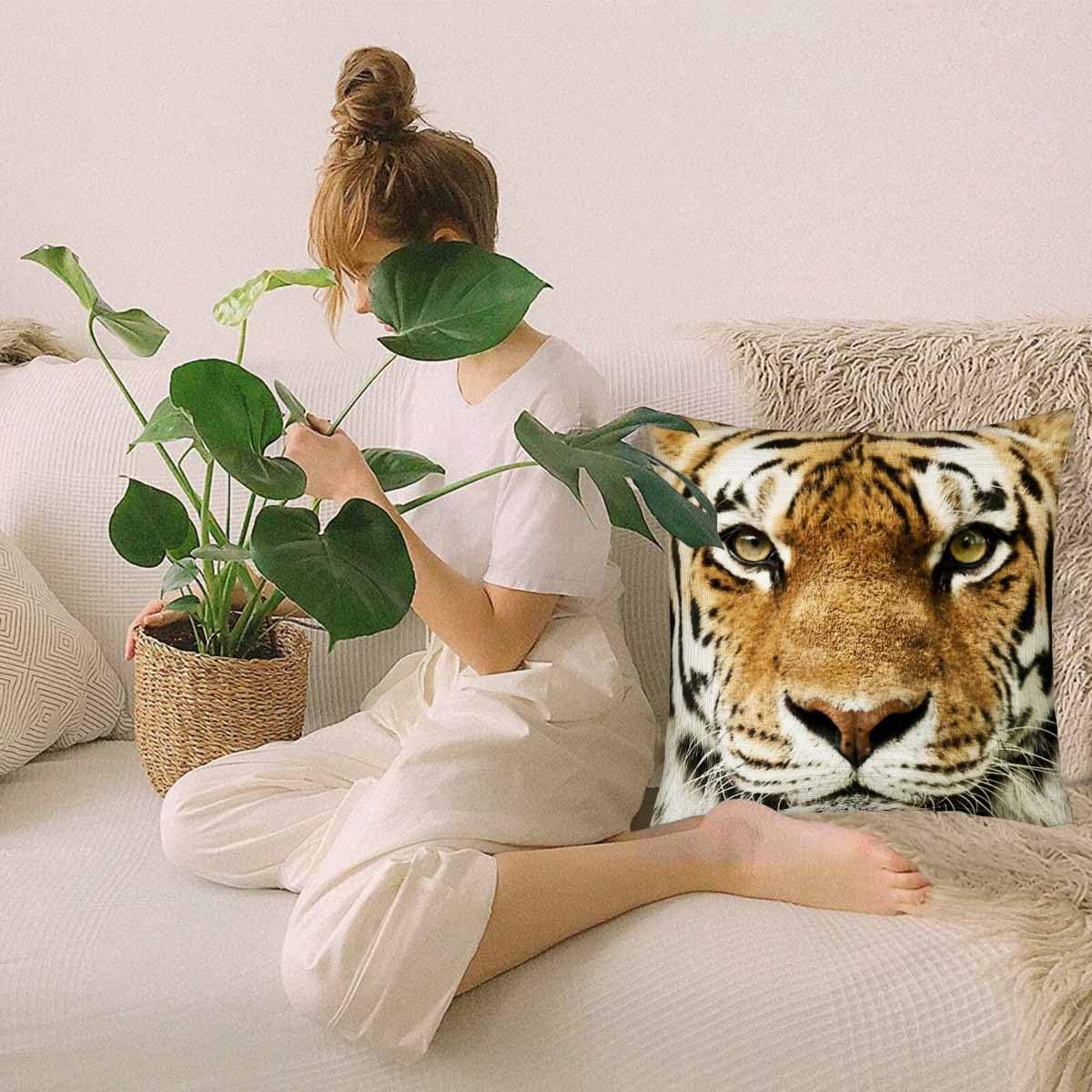 Thumbnail 6 de GSRONY Tiger Throw Pillow Covers (Yellow Tiger Face) 18x18 inches