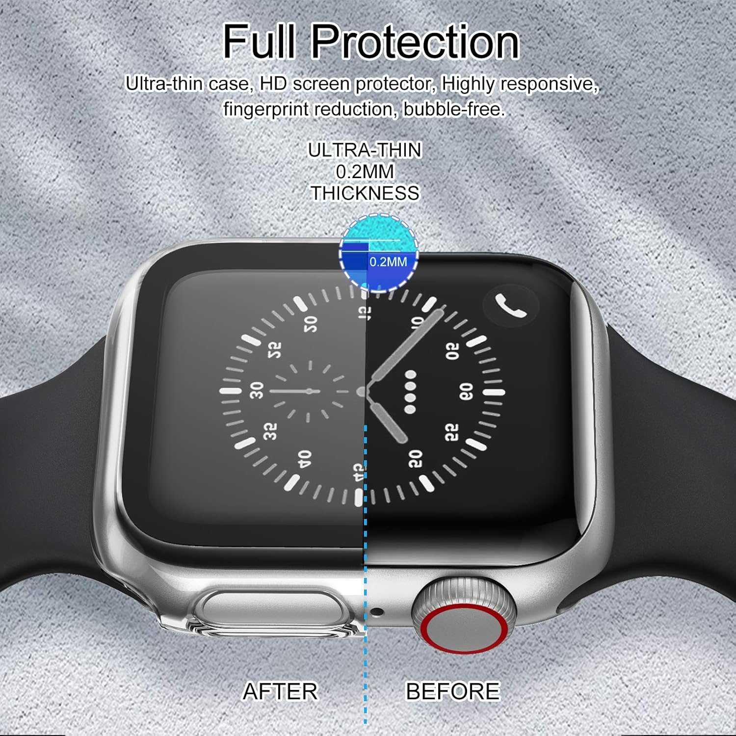 Thumbnail 6 de Tuocal 2 Pack Hard PC Case for 45mm iWatch