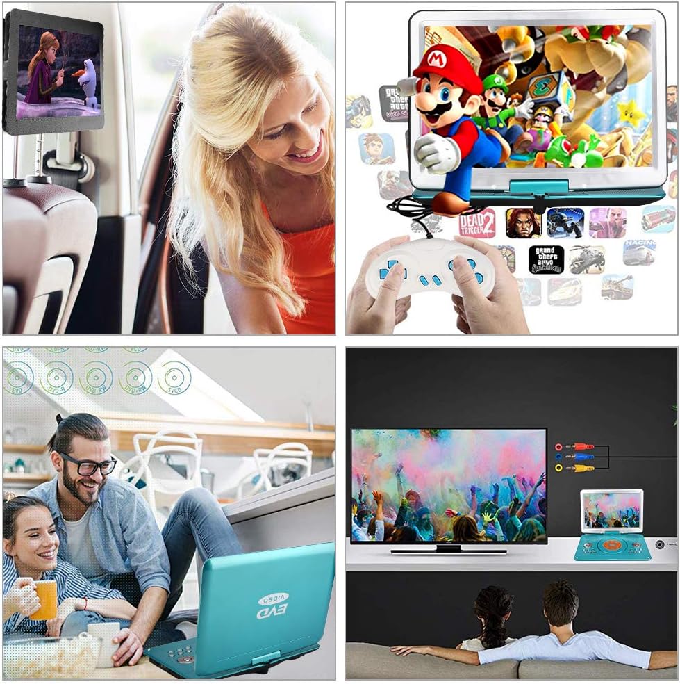 Thumbnail 5 de YOOHOO 14 inch Portable DVD Player 3500 mAh