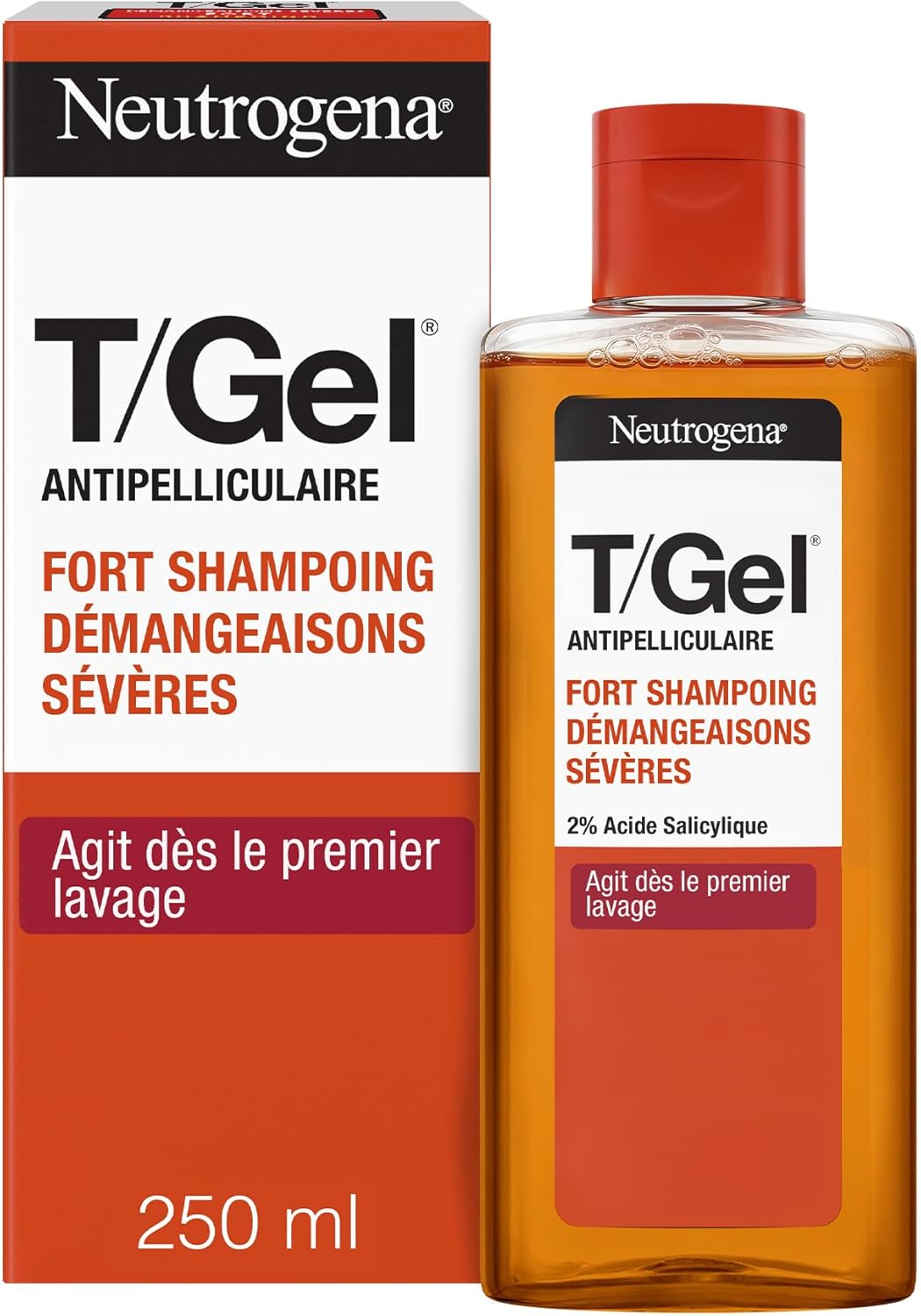 Detalle de Neutrogena Shampoing T/Gel Fort Fort anti-démangeaisons et pellicules (250 mL)