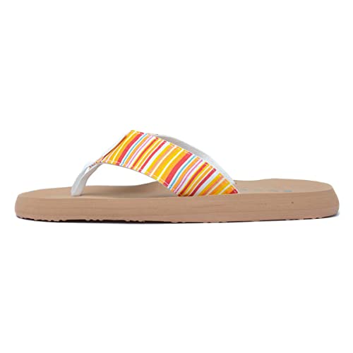 Detalle de Rocket Dog Women's Adios Flip Flops - Orange Stripe (UK 4)