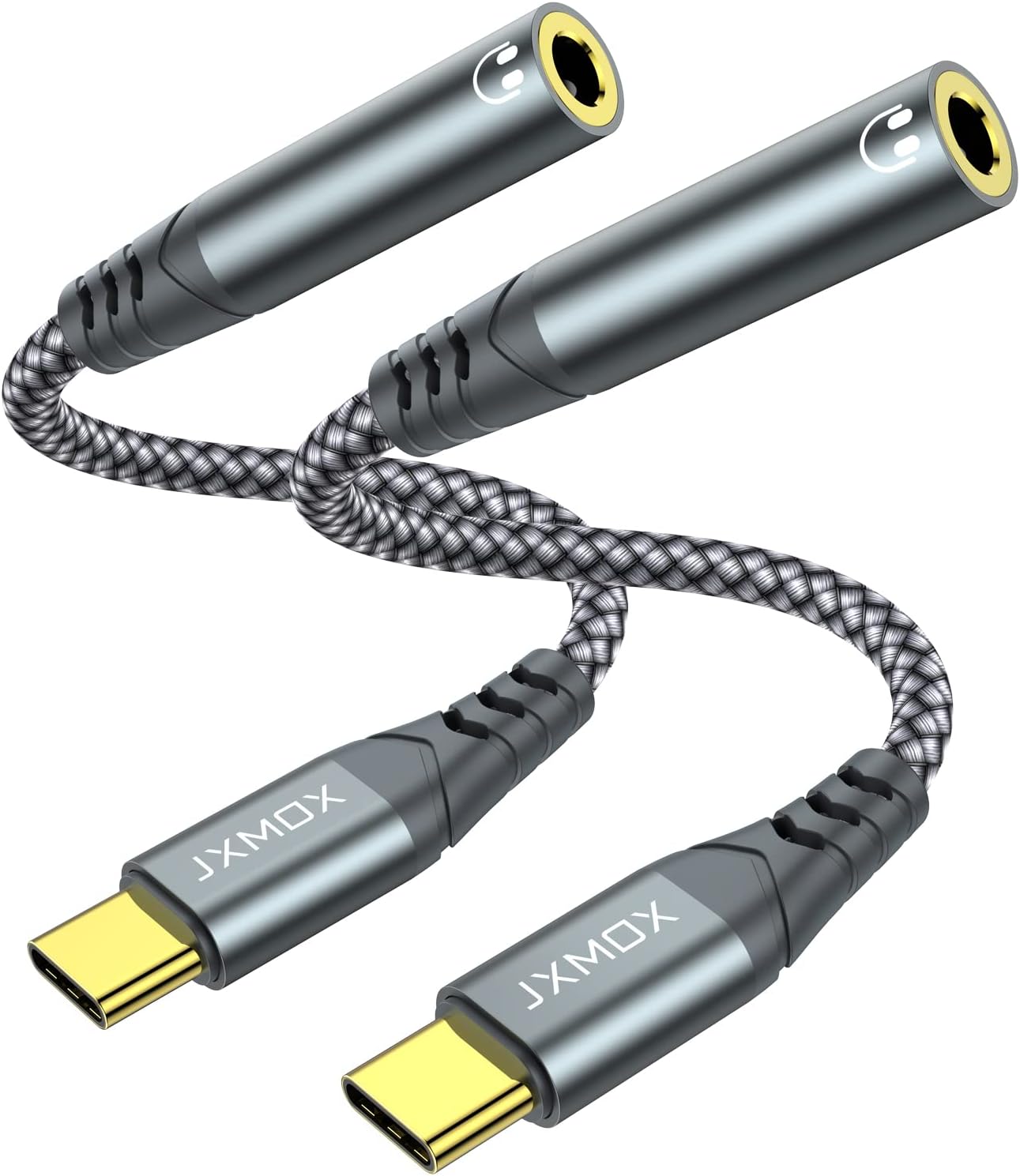 Detalle de JXMOX F8E54BF4A-0340b4d67b USB-C to 3.5mm Headphone Adapter, 2-Pack