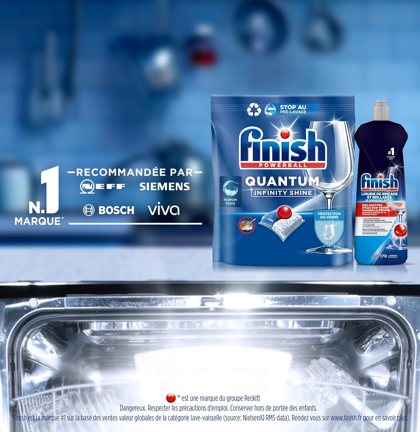 Thumbnail 5 de Finish Quantum Infinity Shine pastilles lave-vaisselle 120 capsules