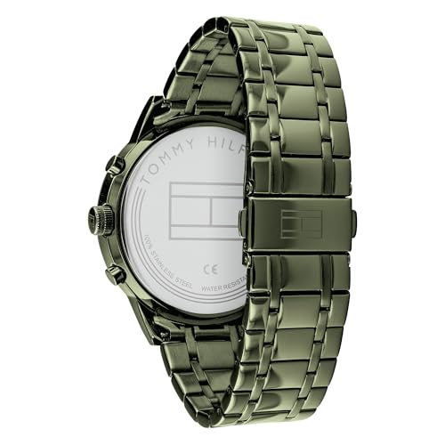 Thumbnail 2 de Tommy Hilfiger Reloj Multifunción de Cuarzo para Hombre – Pulsera verde, esfera negra