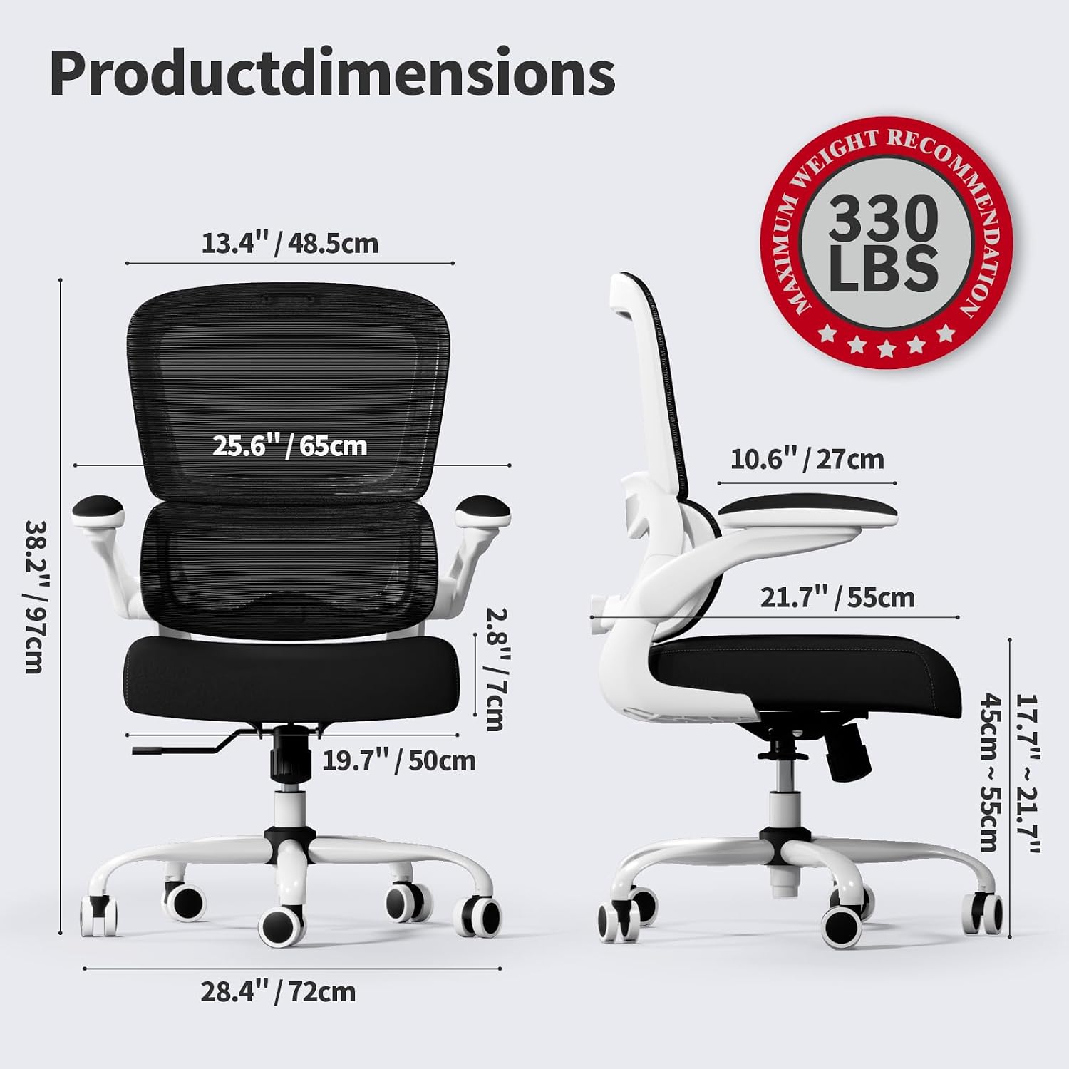 Detalle 2 de TRALT Office Chair Ergonomic Mesh Desk Chair